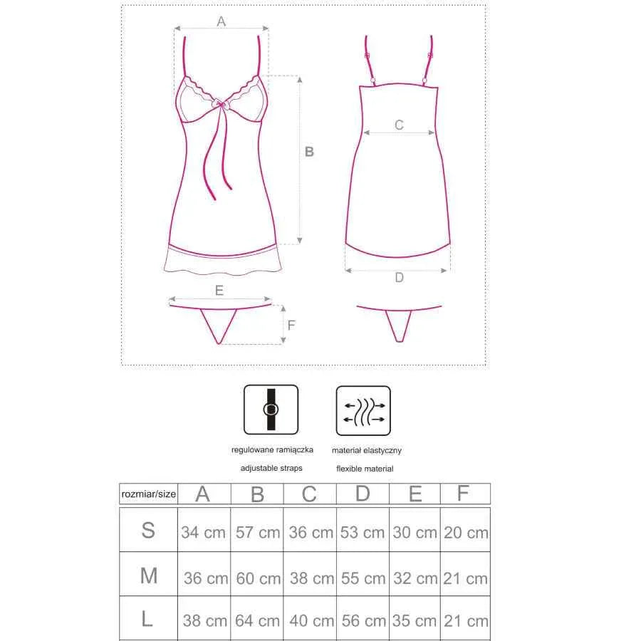 LIVCO CORSETTI FASHION - LUISE 1710 BABYDOLL + TANGA SCHWARZ S - Vanelion Paradise