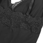 SUBBLIME - SCHWARZER TEDDY MIT BLUMENSPITZENDETAIL L/XL - Vanelion Paradise
