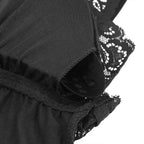 SUBBLIME - SCHWARZER TEDDY MIT BLUMENSPITZENDETAIL L/XL - Vanelion Paradise