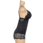 SUBBLIME - SCHWARZER TEDDY MIT BLUMENSPITZENDETAIL L/XL - Vanelion Paradise