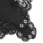 SUBBLIME - SCHWARZER TEDDY MIT BLUMENSPITZENDETAIL L/XL - Vanelion Paradise