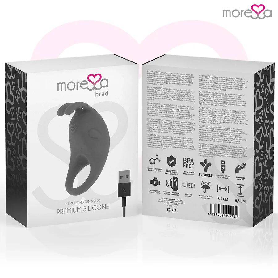 MORESSA - BRAD PREMIUM SILIKON WIEDERAUFLADBAR SCHWARZ - Vanelion Paradise