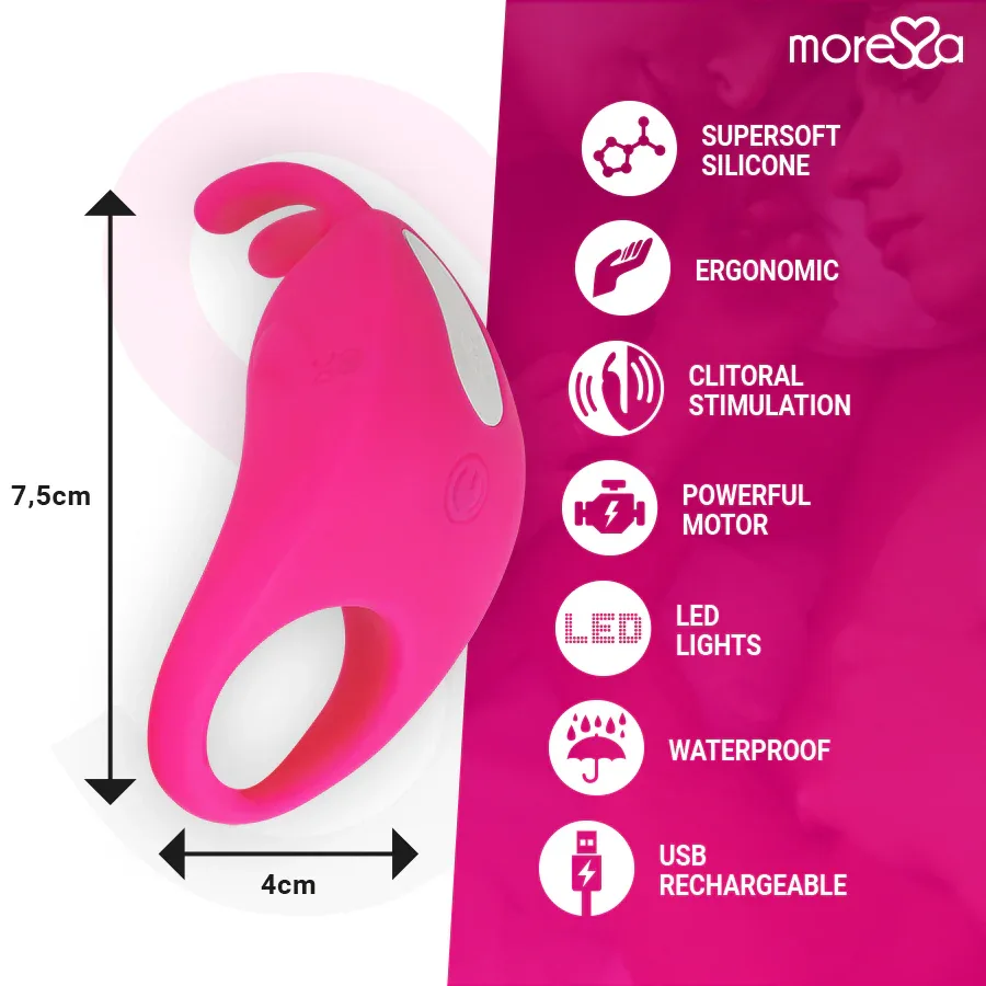 MORESSA - BRAD PREMIUM SILIKON WIEDERAUFLADBAR ROSA - Vanelion Paradise