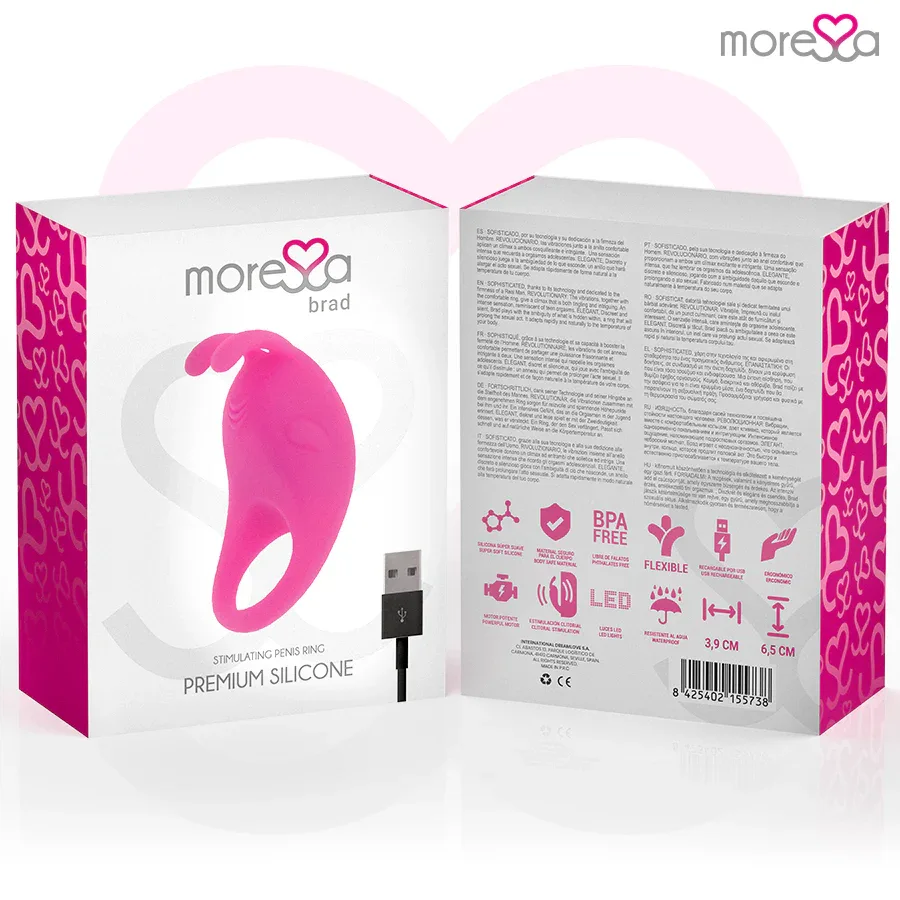 MORESSA - BRAD PREMIUM SILIKON WIEDERAUFLADBAR ROSA - Vanelion Paradise