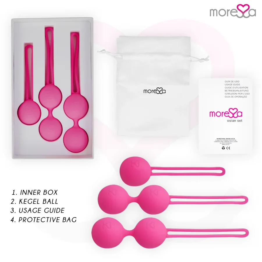 MORESSA - OSIAN SET PREMIUM SILIKON ROSA (Osian One - 51 g | Osian Two - 101 g | Osian Three 85 g) - Vanelion Paradise