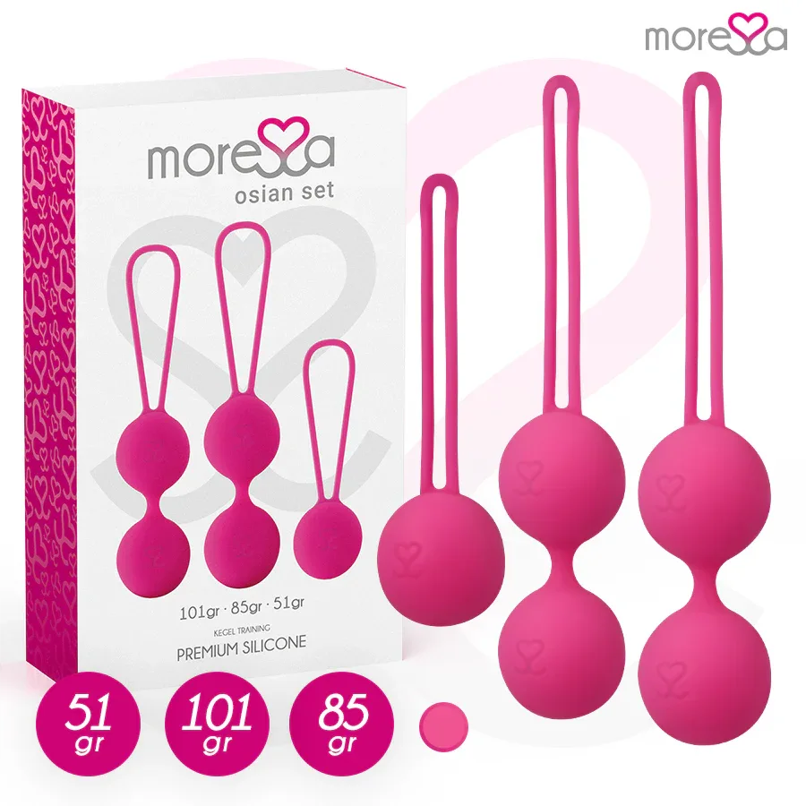 MORESSA - OSIAN SET PREMIUM SILIKON ROSA (Osian One - 51 g | Osian Two - 101 g | Osian Three 85 g) - Vanelion Paradise