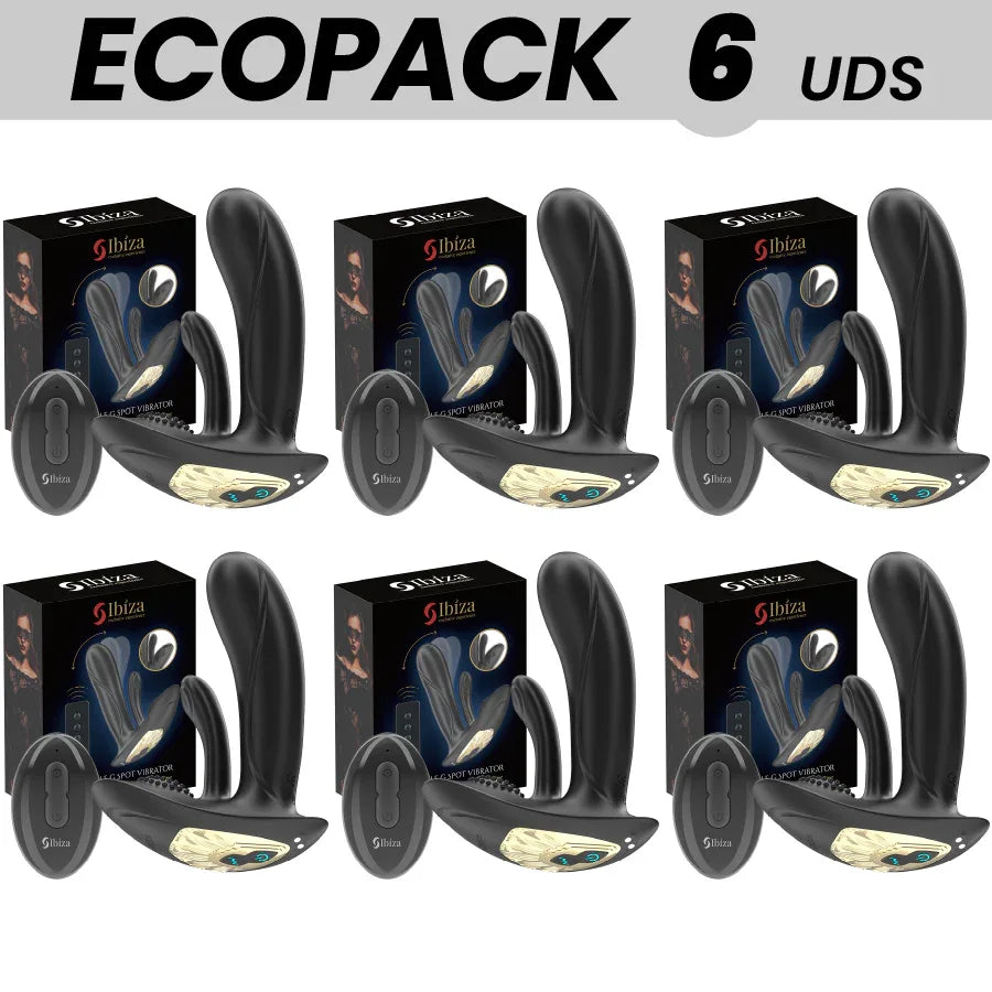 ECOPACKS 6 EINHEITEN - TRAGBARER VIBRATOR IBIZA MIT G-PUNKT- UND KLITORISSTIMULATION MIT FERNBEDIENUNG - Vanelion Paradise