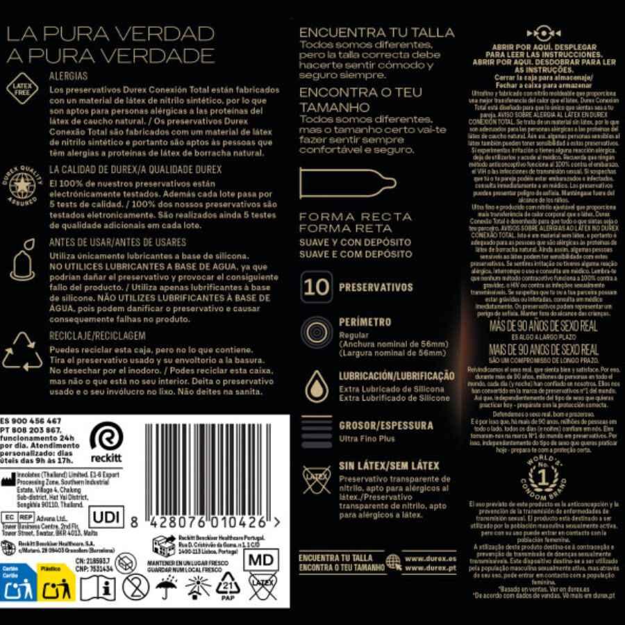 DUREX - TOTAL CONNECTION XL ULTRA FINE PLUS LATEXFREI 10 EINHEITEN - Vanelion Paradise