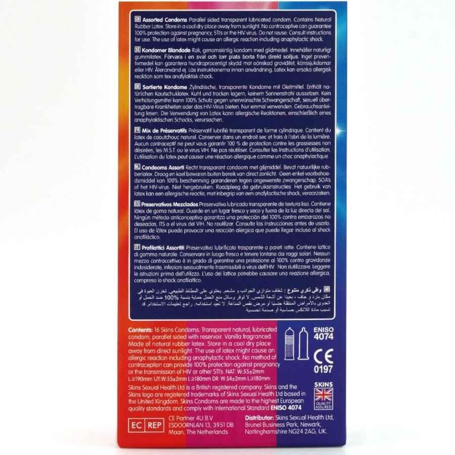 SKINS - SORTIERTE PREMIUM-KONDOME PACKUNG 16 - Vanelion Paradise
