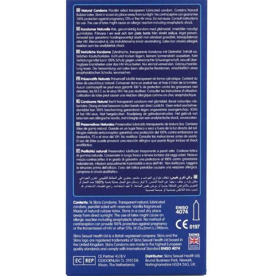 SKINS - NATÜRLICHE PREMIUM-KONDOME PACKUNG 16 - Vanelion Paradise