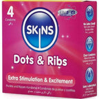 SKINS - DOTS & RIBS PREMIUM-KONDOME 4ER-PACK - Vanelion Paradise