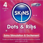 SKINS - DOTS & RIBS PREMIUM-KONDOME 4ER-PACK - Vanelion Paradise