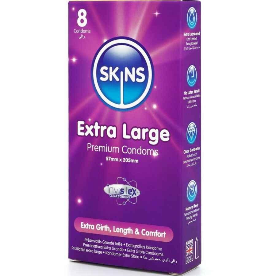 SKINS - EXTRA GROSSE PREMIUM-KONDOME PACKUNG 8 - Vanelion Paradise