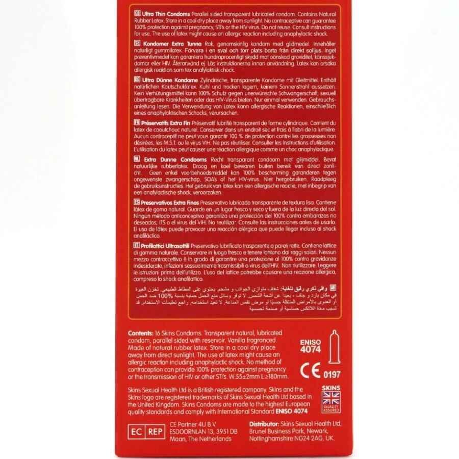 SKINS - ULTRADÜNNE PREMIUM-KONDOME PACKUNG 16 - Vanelion Paradise