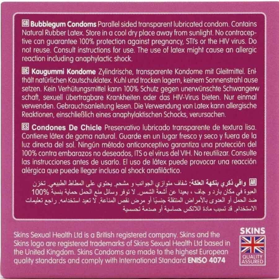 SKINS - BUBBLEGUM PREMIUM-KONDOME PACKUNG 4 - Vanelion Paradise