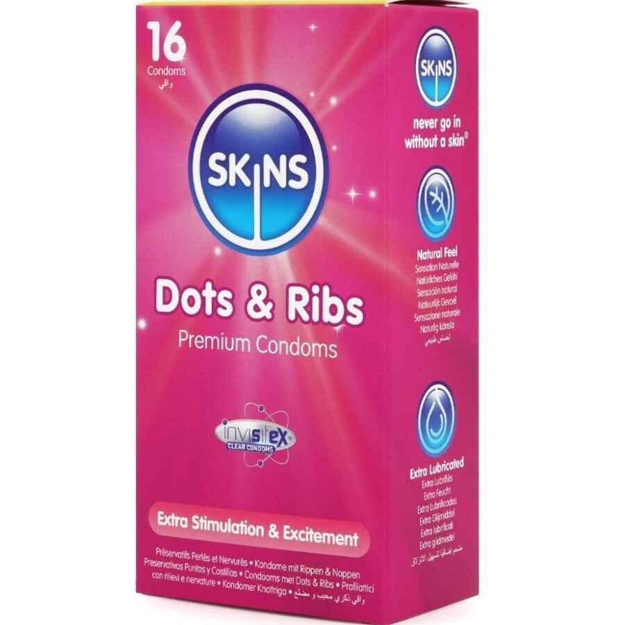 SKINS - DOTS & RIBS PREMIUM-KONDOME PACKUNG 16 - Vanelion Paradise