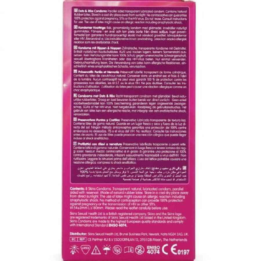 SKINS - DOTS & RIBS PREMIUM-KONDOME PACKUNG 8 - Vanelion Paradise