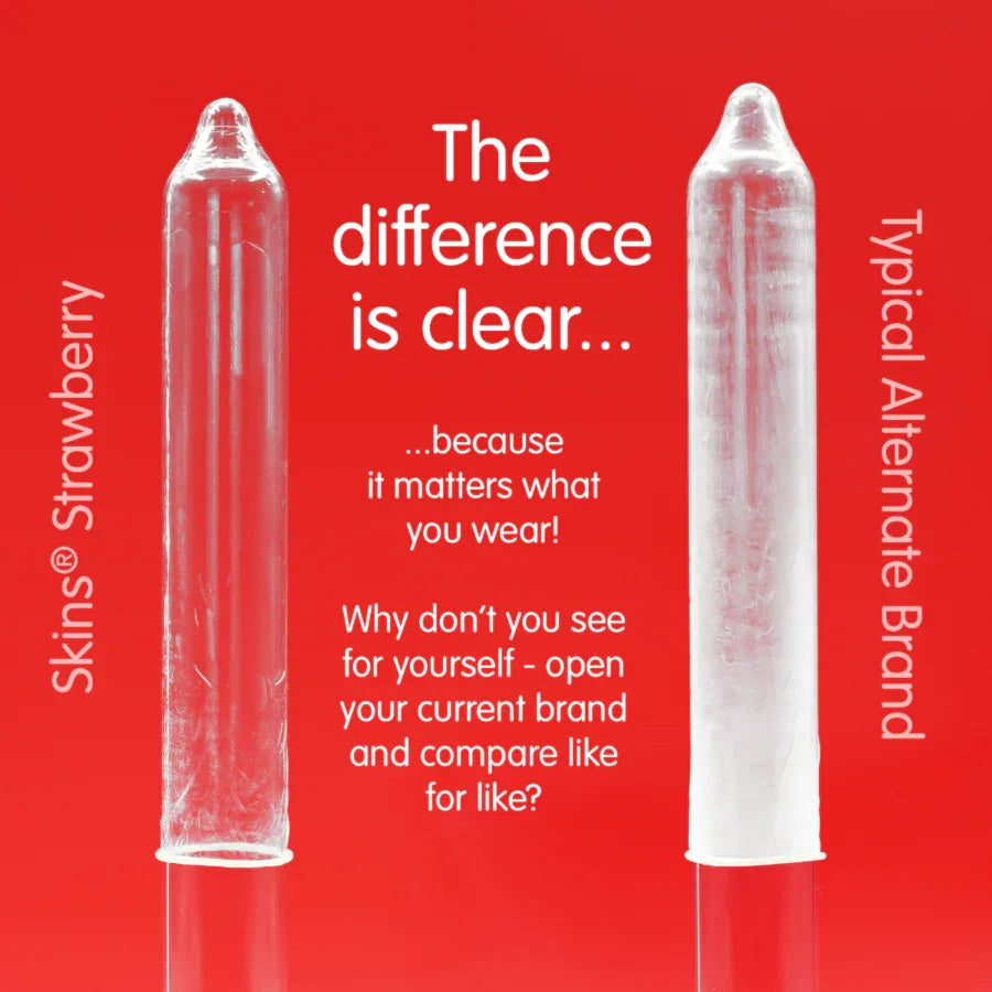 SKINS - ERDBEERE PREMIUM-KONDOME PACKUNG 4 - Vanelion Paradise