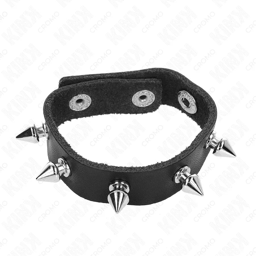 KINK - PENISRING AUS LEDER MIT SPIKES 21,5 X 1,6 CM - Vanelion Paradise