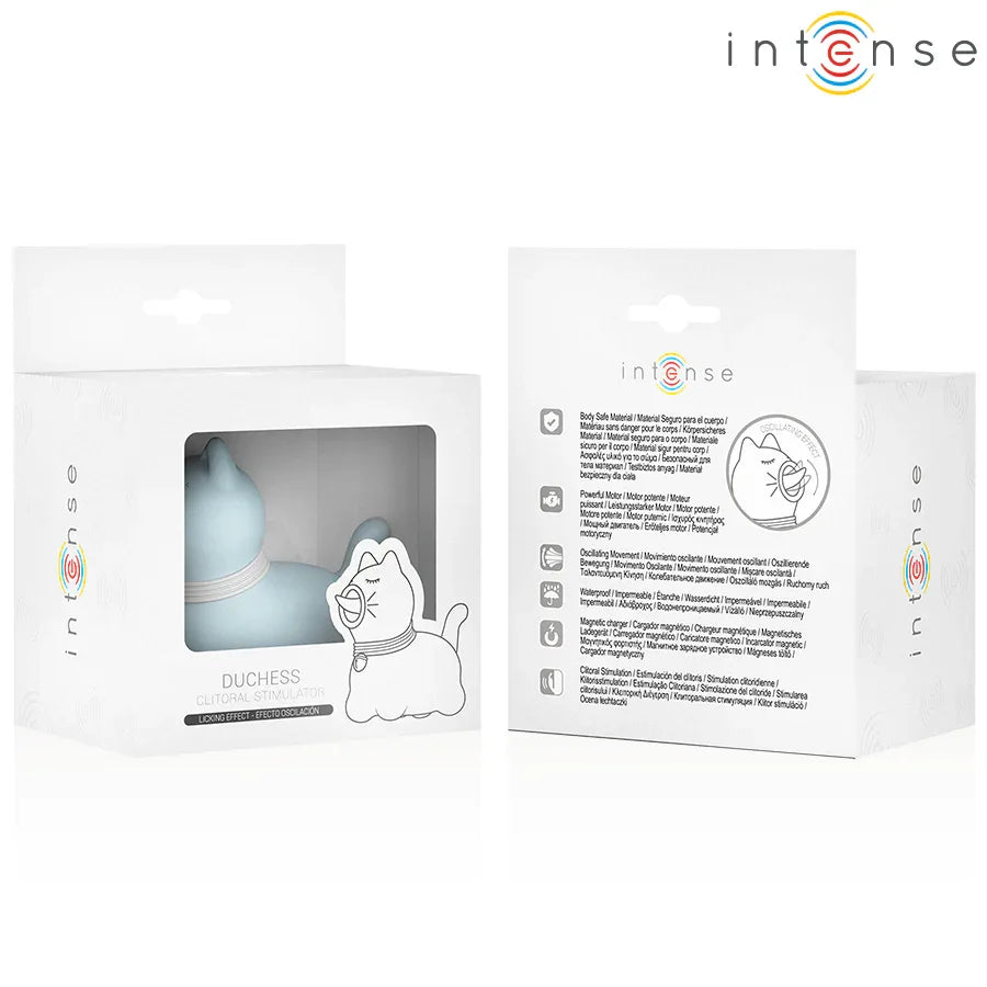 INTENSE - DUCHESS STIMULATOR MIT ROTIERENDER ZUNGE 360º BLAU - Vanelion Paradise