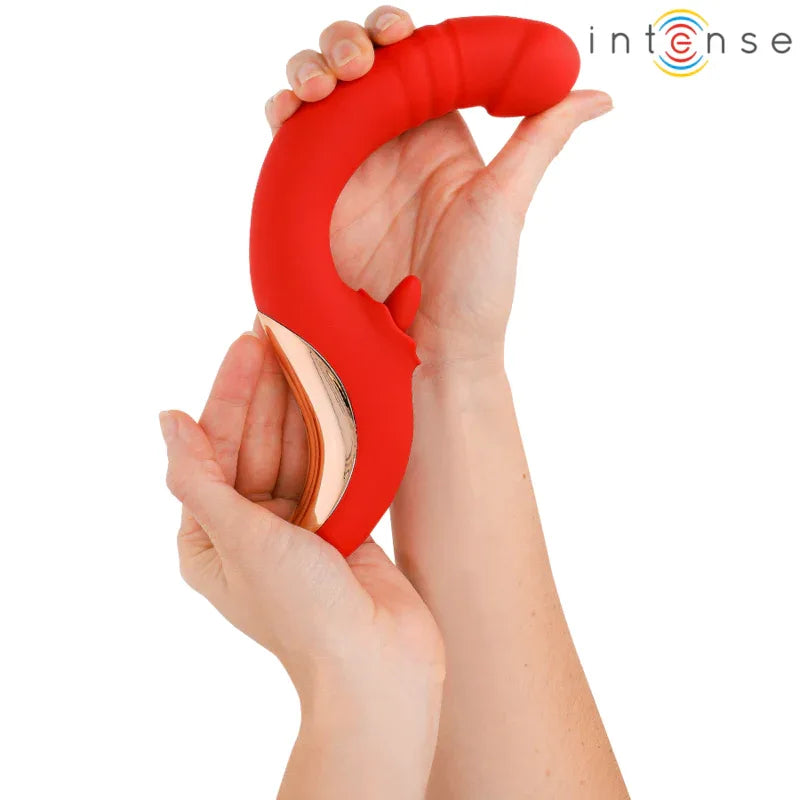 INTENSE - PAULINA VIBRATOR UND STIMULATOR IN U-FORM ROT - Vanelion Paradise