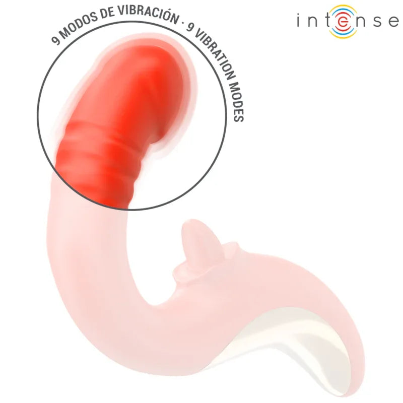 INTENSE - PAULINA VIBRATOR UND STIMULATOR IN U-FORM ROT - Vanelion Paradise