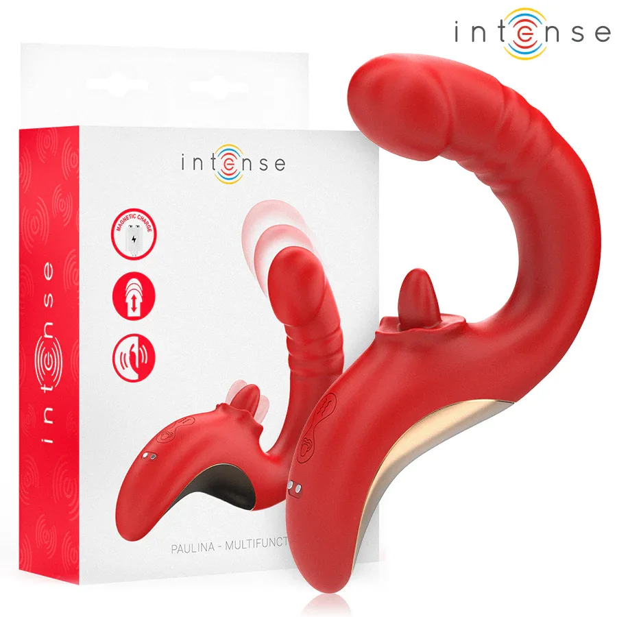 INTENSE - PAULINA VIBRATOR UND STIMULATOR IN U-FORM ROT - Vanelion Paradise