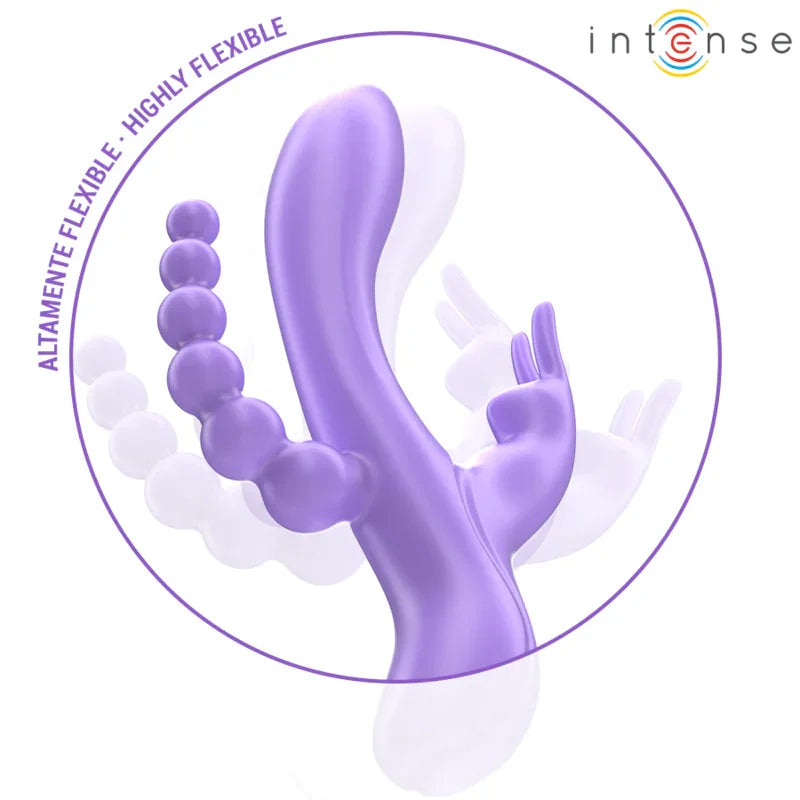 INTENSE - MIKO DREIFACHVIBRATOR RABBIT & STIMULATOR & ANAL 7 VIBRATIONEN LILA - Vanelion Paradise