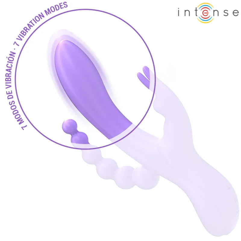 INTENSE - MIKO DREIFACHVIBRATOR RABBIT & STIMULATOR & ANAL 7 VIBRATIONEN LILA - Vanelion Paradise