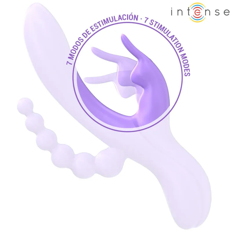 INTENSE - MIKO DREIFACHVIBRATOR RABBIT & STIMULATOR & ANAL 7 VIBRATIONEN LILA - Vanelion Paradise