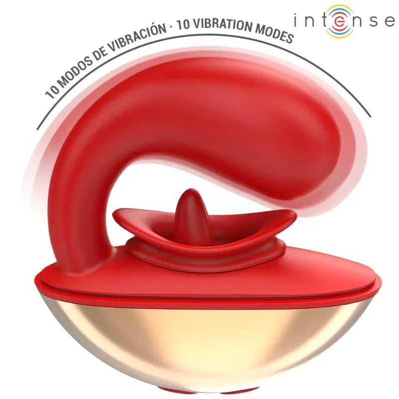 INTENSE - MARIAH VIBRATOR & STIMULATOR IN U-FORM 10 VIBRATIONEN ROT - Vanelion Paradise