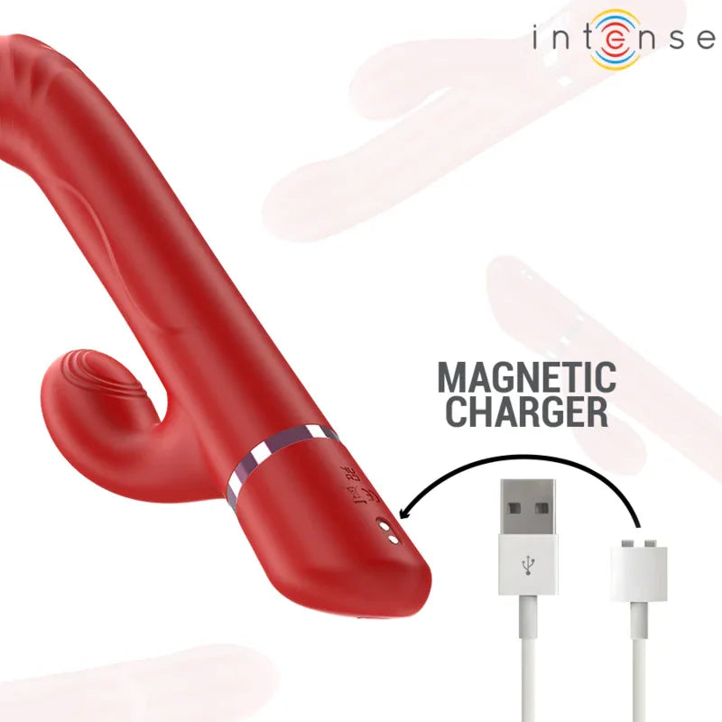 INTENSE - LELE MULTIFUNKTIONSVIBRATOR ROTIEREND & OSZILLATION & STIMULATION ROT - Vanelion Paradise