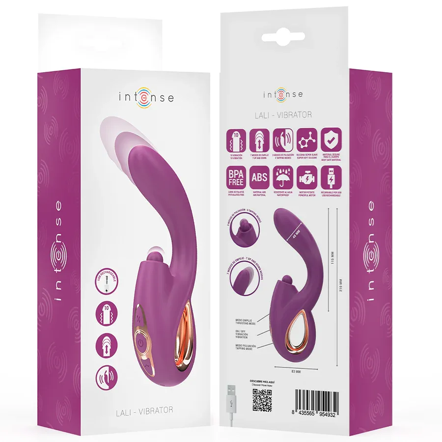INTENSE - LALI MULTIFUNKTIONS-G-PUNKT-VIBRATOR TAPPING & STOSS & VIBRATION LILA - Vanelion Paradise