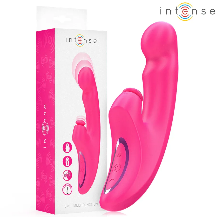 INTENSE - EMI VIBRATOR 13,5 CM MULTIFUNKTION 3 IN 1 10 VIBRATIONEN ROSA - Vanelion Paradise
