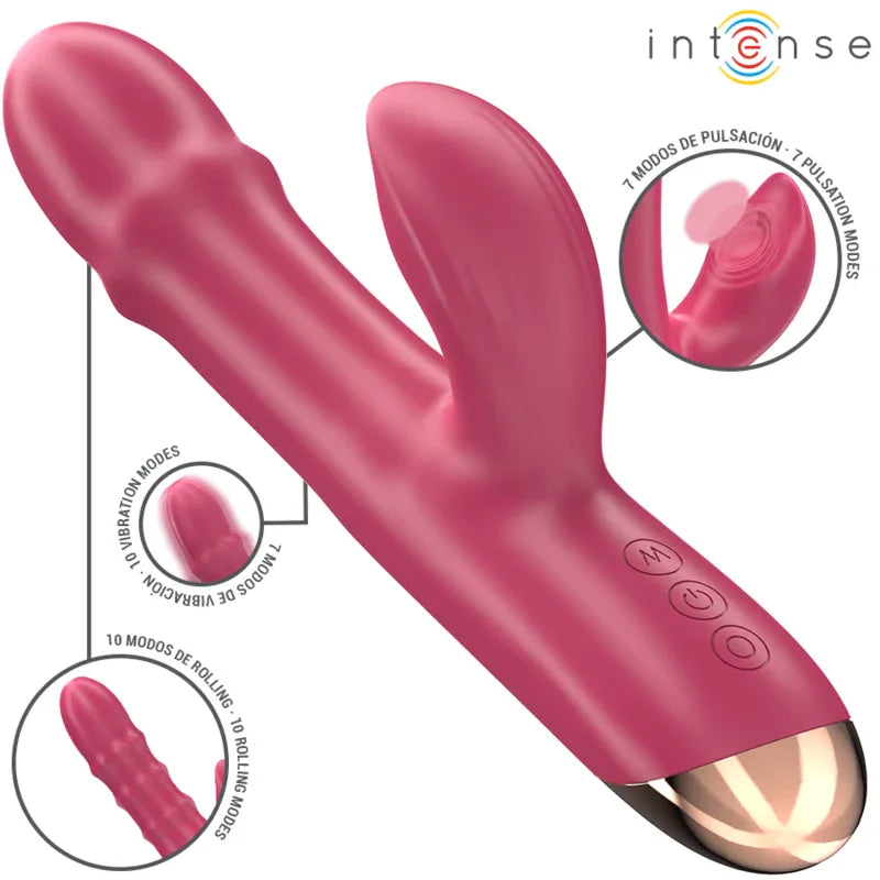 INTENSE - CHLOE MULTIFUNKTIONSVIBRATOR 3 IN 1 ROT - Vanelion Paradise