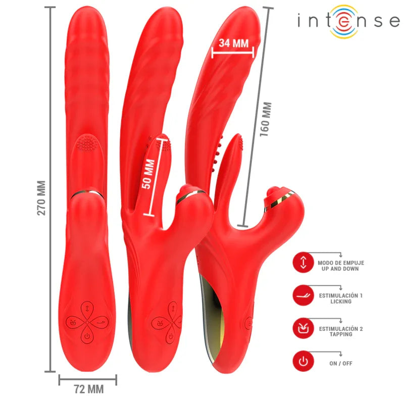 INTENSE - ROSALIA MULTIFUNKTIONSVIBRATOR 3 IN 1 ROT - Vanelion Paradise