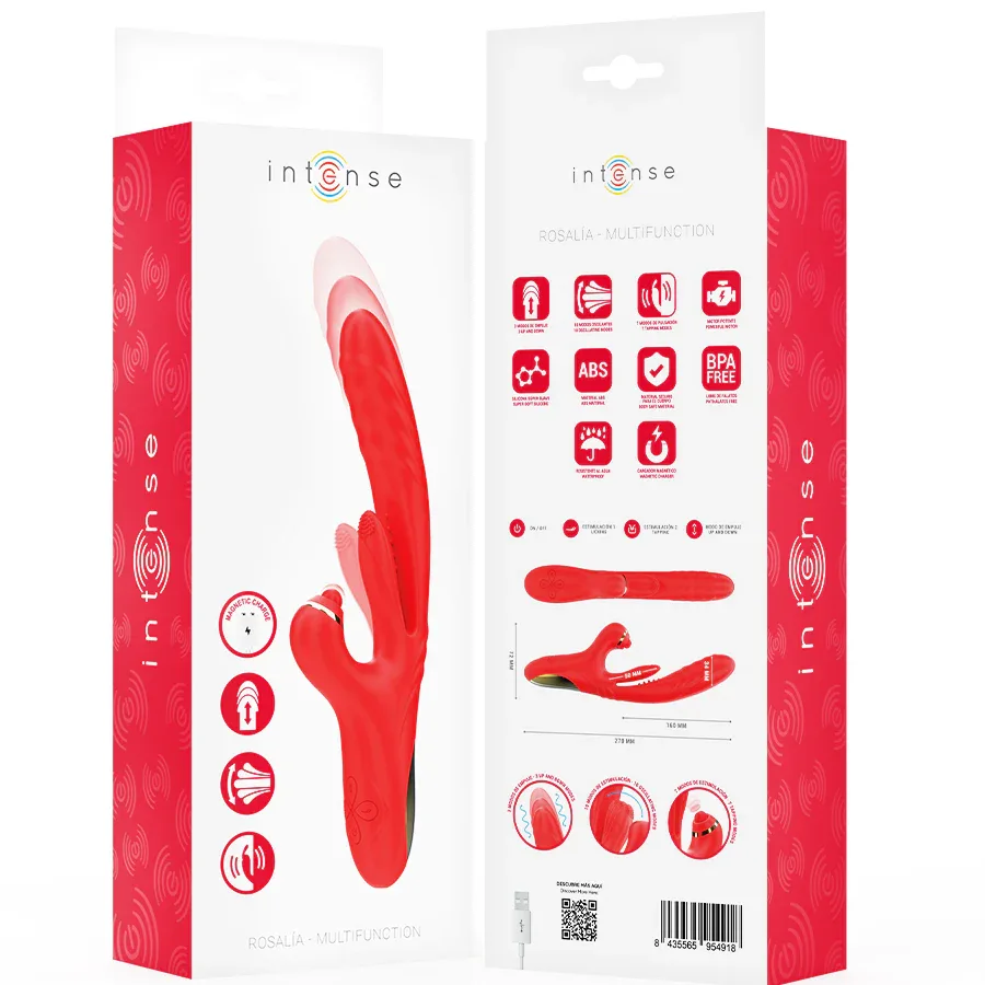 INTENSE - ROSALIA MULTIFUNKTIONSVIBRATOR 3 IN 1 ROT - Vanelion Paradise