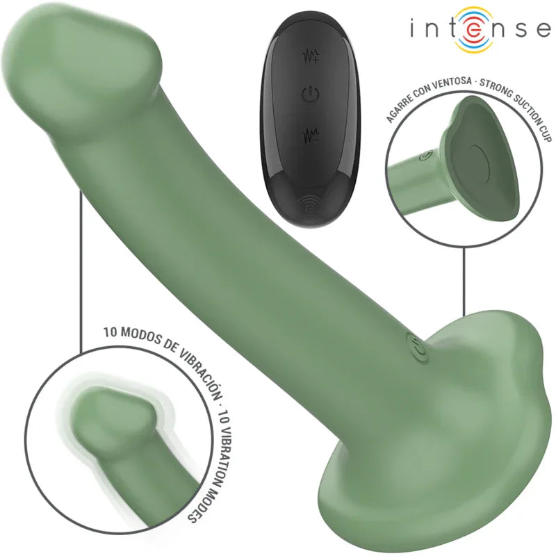 INTENSE - BECCA VIBRATOR MIT SAUGNAPF 10 VIBRATIONEN GRÜNE FERNBEDIENUNG - Vanelion Paradise