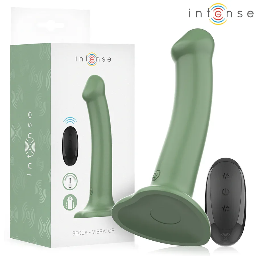 INTENSE - BECCA VIBRATOR MIT SAUGNAPF 10 VIBRATIONEN GRÜNE FERNBEDIENUNG - Vanelion Paradise