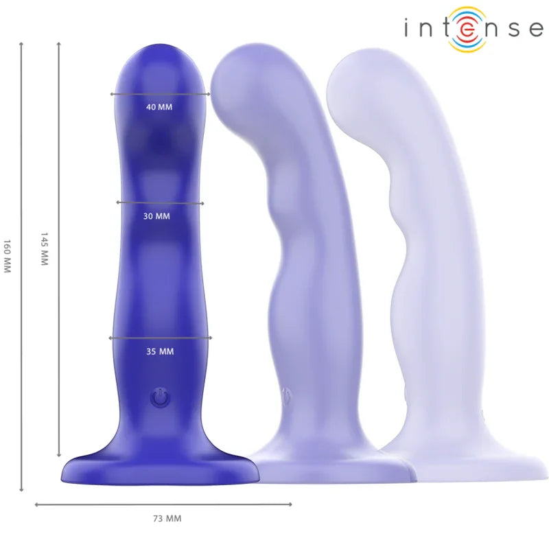 INTENSE - SHORTY VIBRATOR MIT SAUGNÄPFEN BLAU FERNBEDIENUNG - Vanelion Paradise