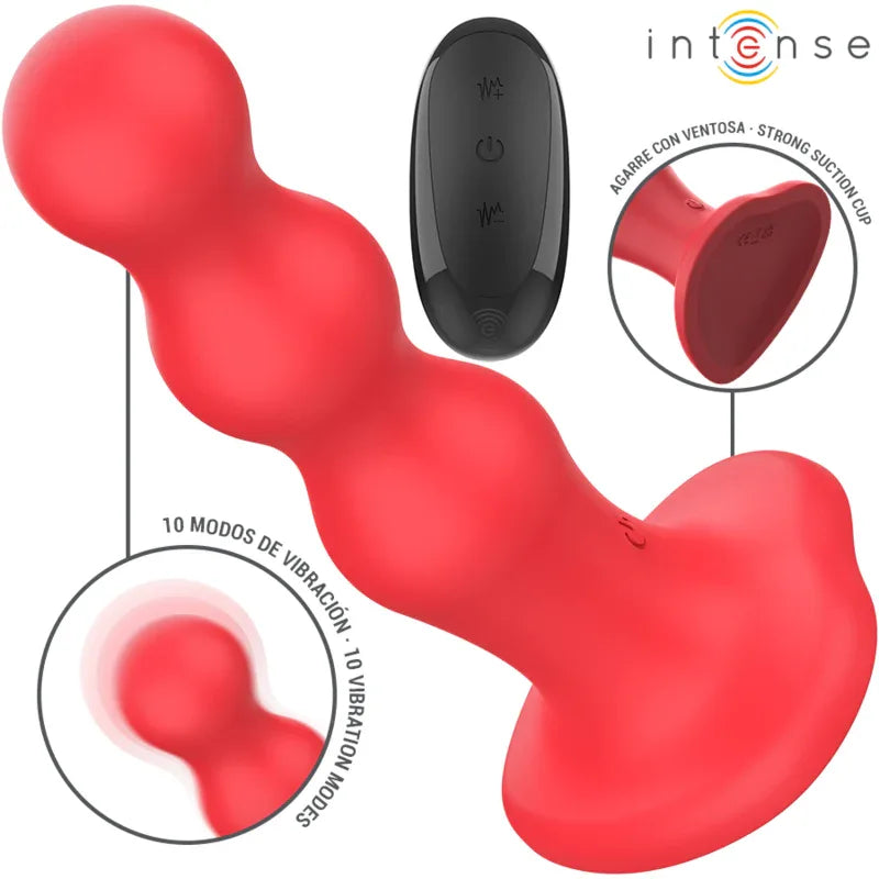 INTENSE - CODY VIBRATOR MIT SAUGNÄPFEN ROTE FERNBEDIENUNG - Vanelion Paradise