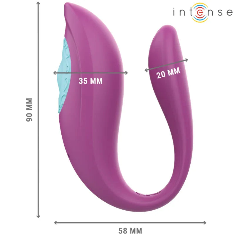 INTENSE - ANNIE U-FÖRMIGER VIBRATOR UND STIMULATOR LILA FERNBEDIENUNG - Vanelion Paradise