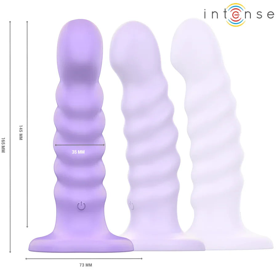 INTENSE - BRENDA VIBRATOR GRÖSSE M SPIRALENDESIGN 10 VIBRATIONEN LILA FERNBEDIENUNG - Vanelion Paradise
