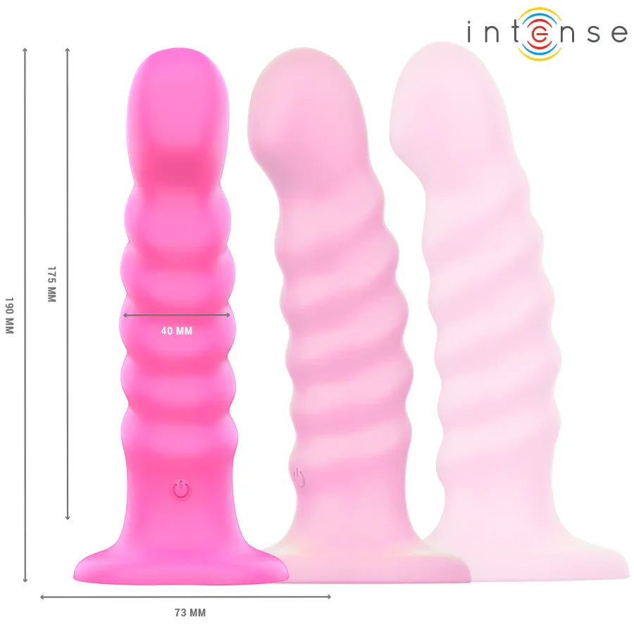 INTENSE - CINDY VIBRATOR GRÖSSE L SPIRALENDESIGN 10 VIBRATIONEN ROSA FERNBEDIENUNG - Vanelion Paradise