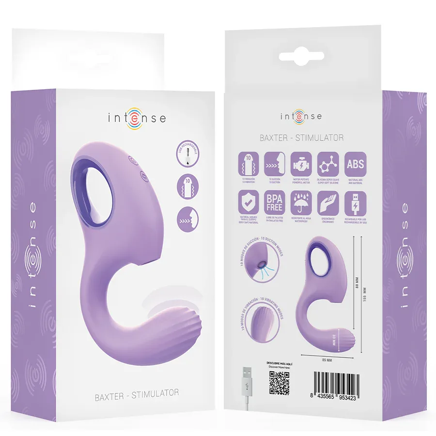 INTENSE - BAXTER VIBRATOR & STIMULATOR VIOLETT - Vanelion Paradise