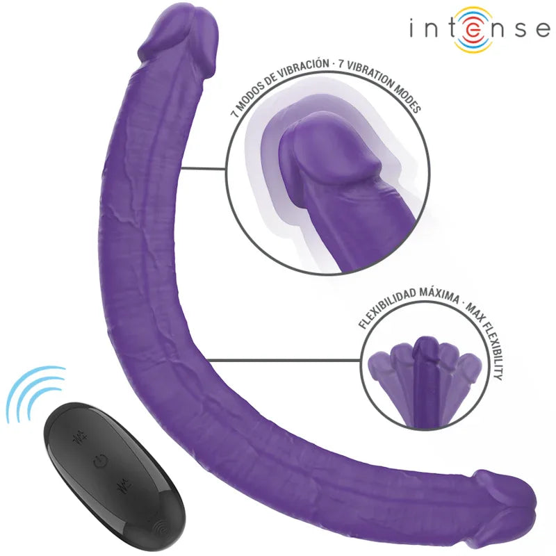 INTENSE - GUNTER DILDO DOPPELVIBRATOR 40 CM LILA FERNBEDIENUNG - Vanelion Paradise