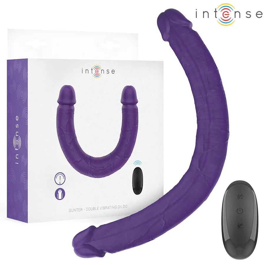 INTENSE - GUNTER DILDO DOPPELVIBRATOR 40 CM LILA FERNBEDIENUNG - Vanelion Paradise