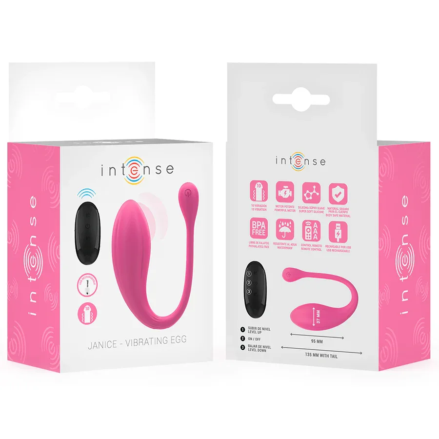 INTENSE - JANICE U VIBRATOR DOPPELSTIMULATION 10 VIBRATIONEN ROSA FERNBEDIENUNG - Vanelion Paradise