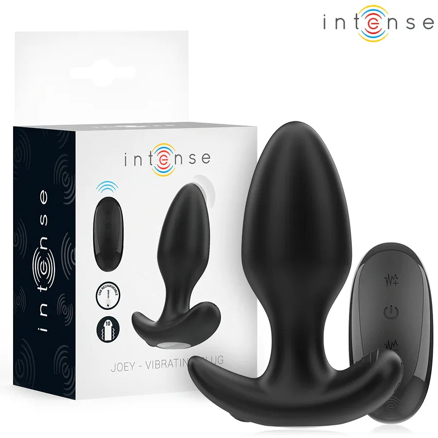 INTENSE - JOEY ANAL PLUG 10 VIBRATIONEN SCHWARZ FERNBEDIENUNG - Vanelion Paradise
