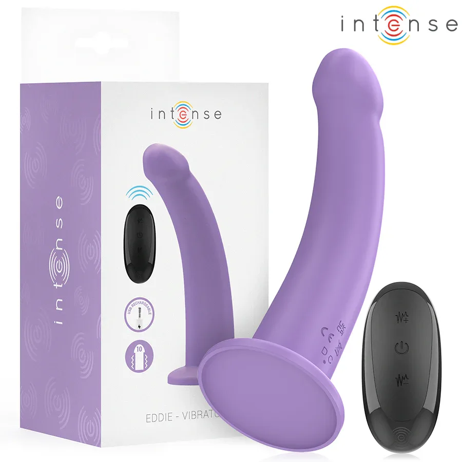 INTENSE - EDDIE VIBRATOR 17,5 CM 10 VIBRATIONEN LILA FERNBEDIENUNG - Vanelion Paradise